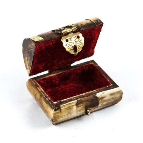 Wooden Jewellery Box Red Inside