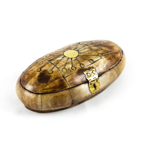 Oval Shape Wooden Jewellery Box